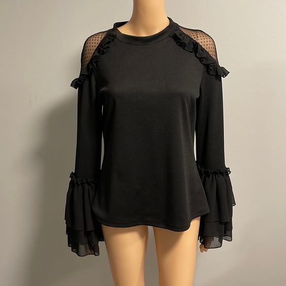 Gracia Ruffle Gown - Black